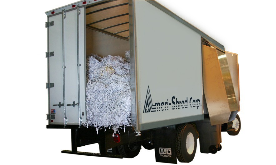Mobile Shredding Truck Unloading