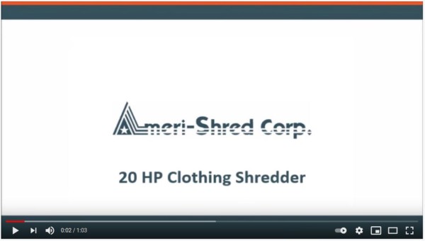 20 HP Pierce & Tear Shredder Shredding Clothing