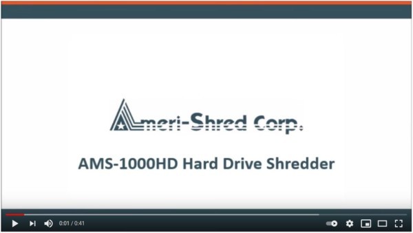 AMS 1000HD Hard Drive Shredder from Ameri-Shred