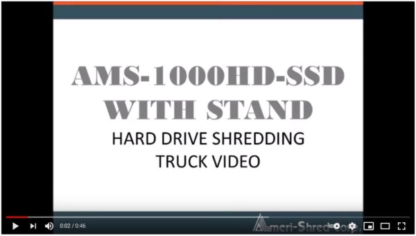 AMS 1000HD SSD Shredding Truck from Ameri-Shred